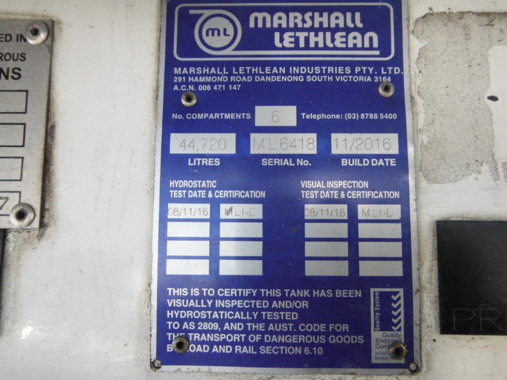 (12966) 2016 Marshall Lethlean Tri-axle Tanker - photo 15